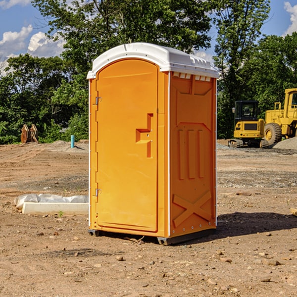 how can i report damages or issues with the portable restrooms during my rental period in Danby